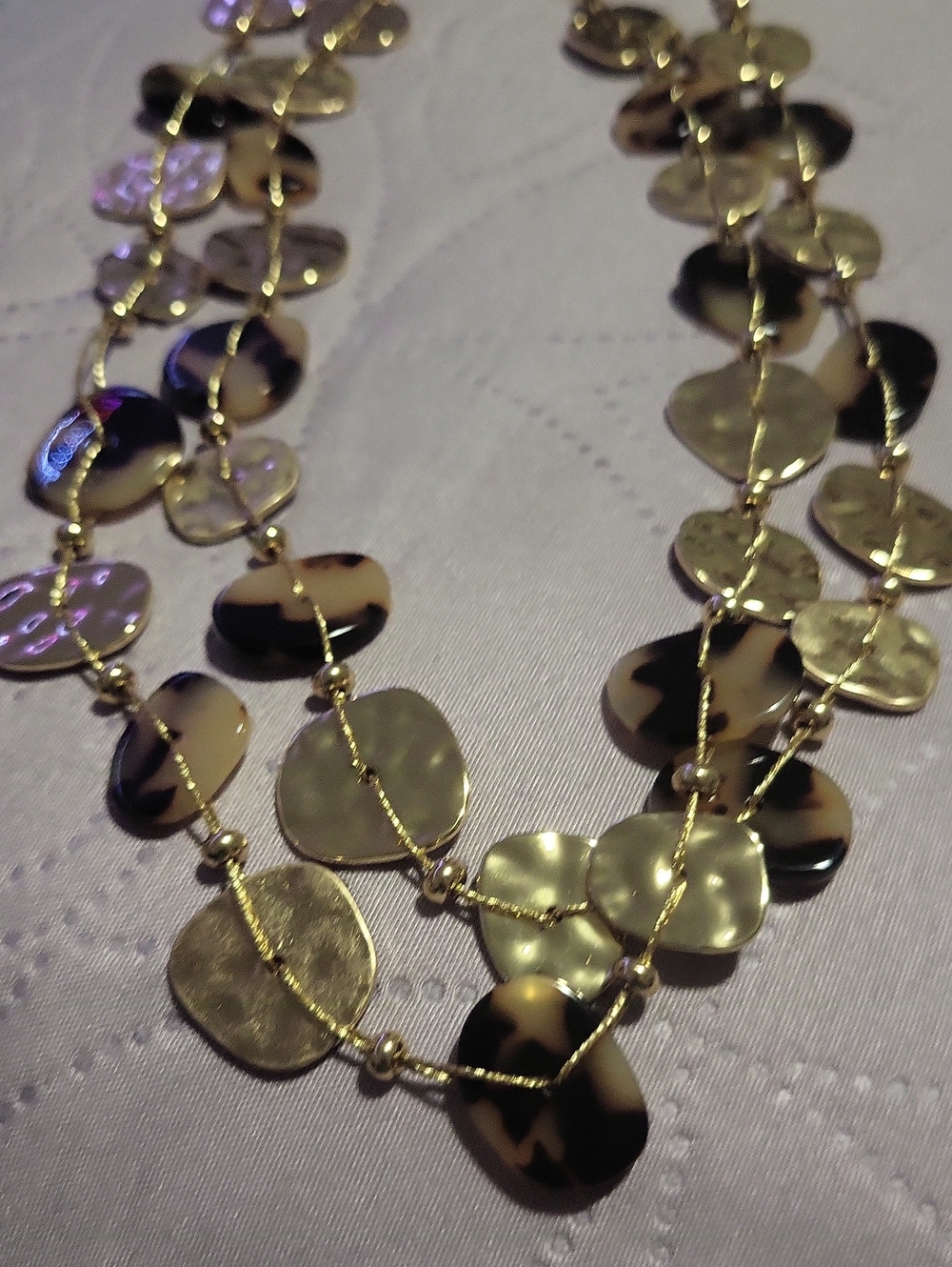 Style & Co. Gold Tone and Tortoiseshell Double Strand Necklace